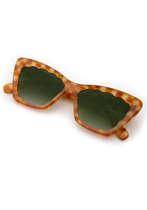 BRIGITTE | Fernet Handcrafted, luxury brown tortoise scalloped cat-eye KREWE sunglasses