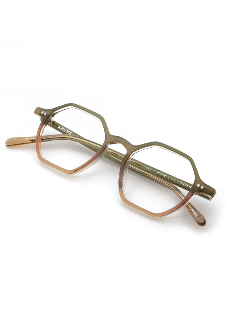 KREWE - JULIEN | Wasabi Handcrafted, luxury green and orange acetate eyeglasses