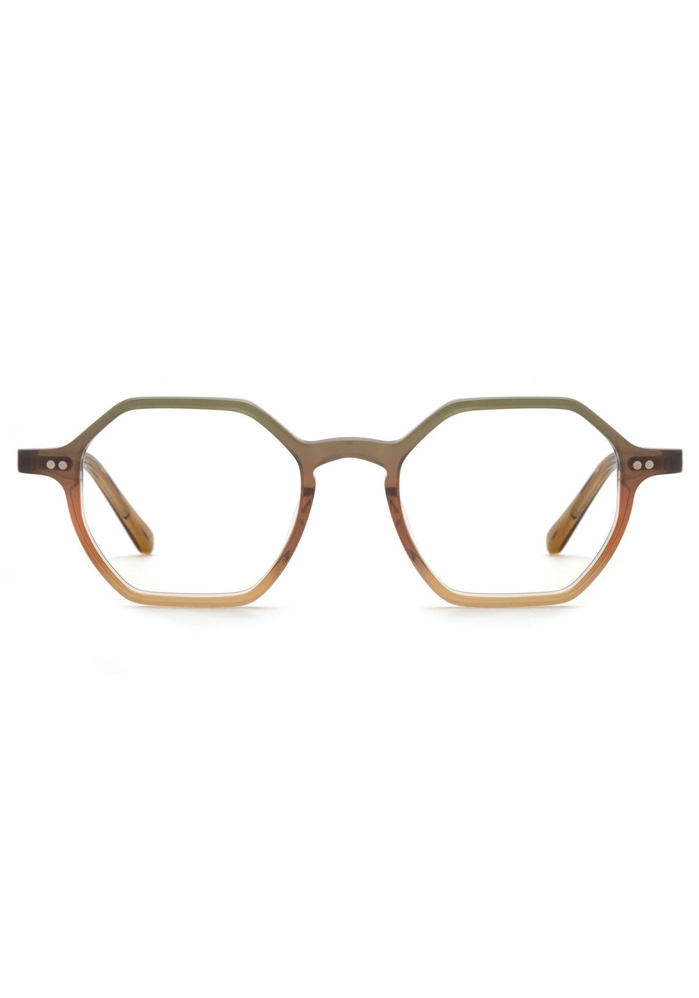 KREWE - JULIEN | Wasabi Handcrafted, luxury green and orange acetate eyeglasses