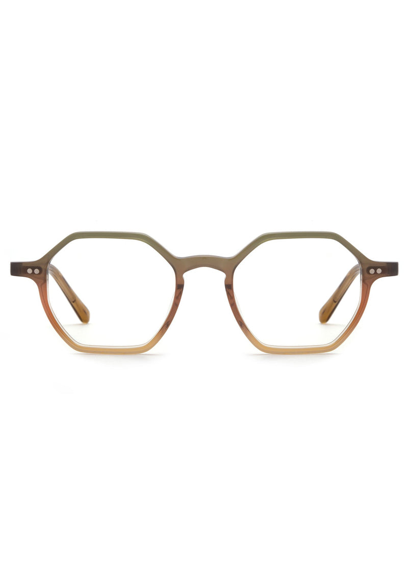 KREWE - JULIEN | Wasabi Handcrafted, luxury green and orange acetate eyeglasses