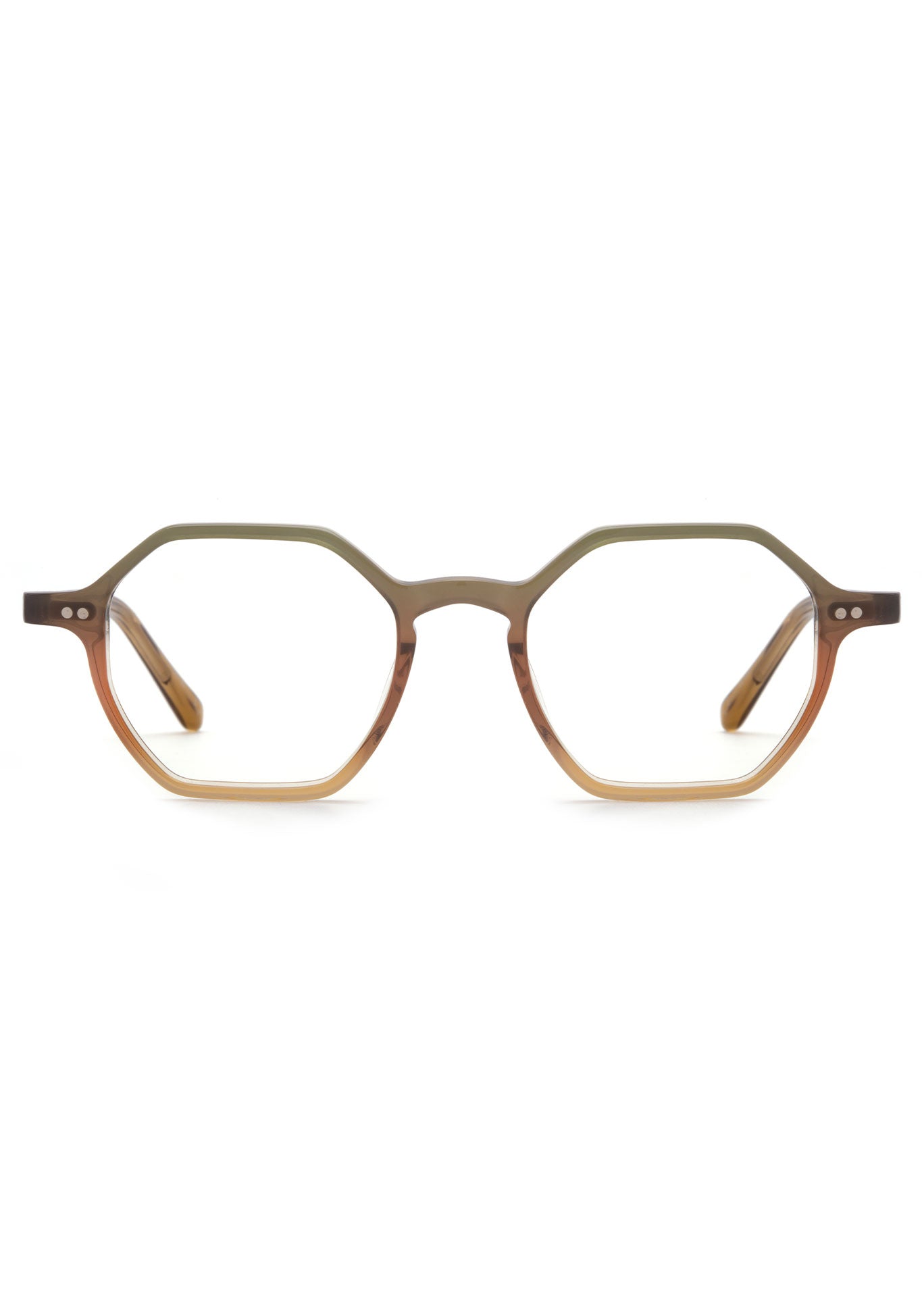 KREWE - JULIEN | Wasabi Handcrafted, luxury green and orange acetate eyeglasses