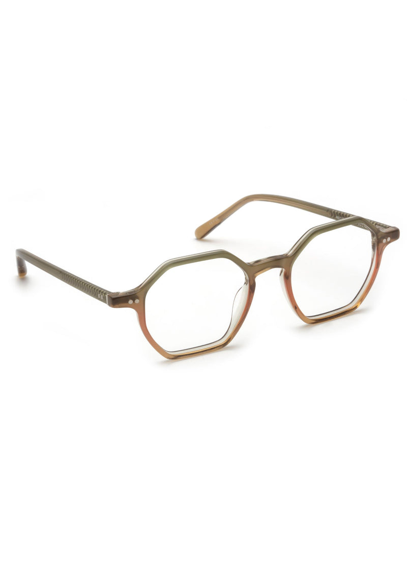 KREWE - JULIEN | Wasabi Handcrafted, luxury green and orange acetate eyeglasses