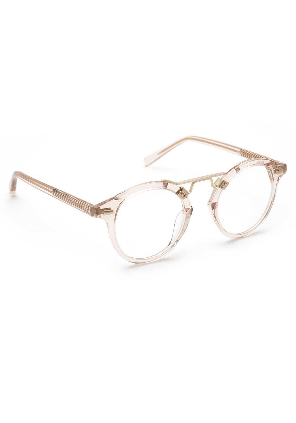 KREWE - ST. LOUIS OPTICAL | Buff Handcrafted, Luxury Pink Acetate Eyeglasses