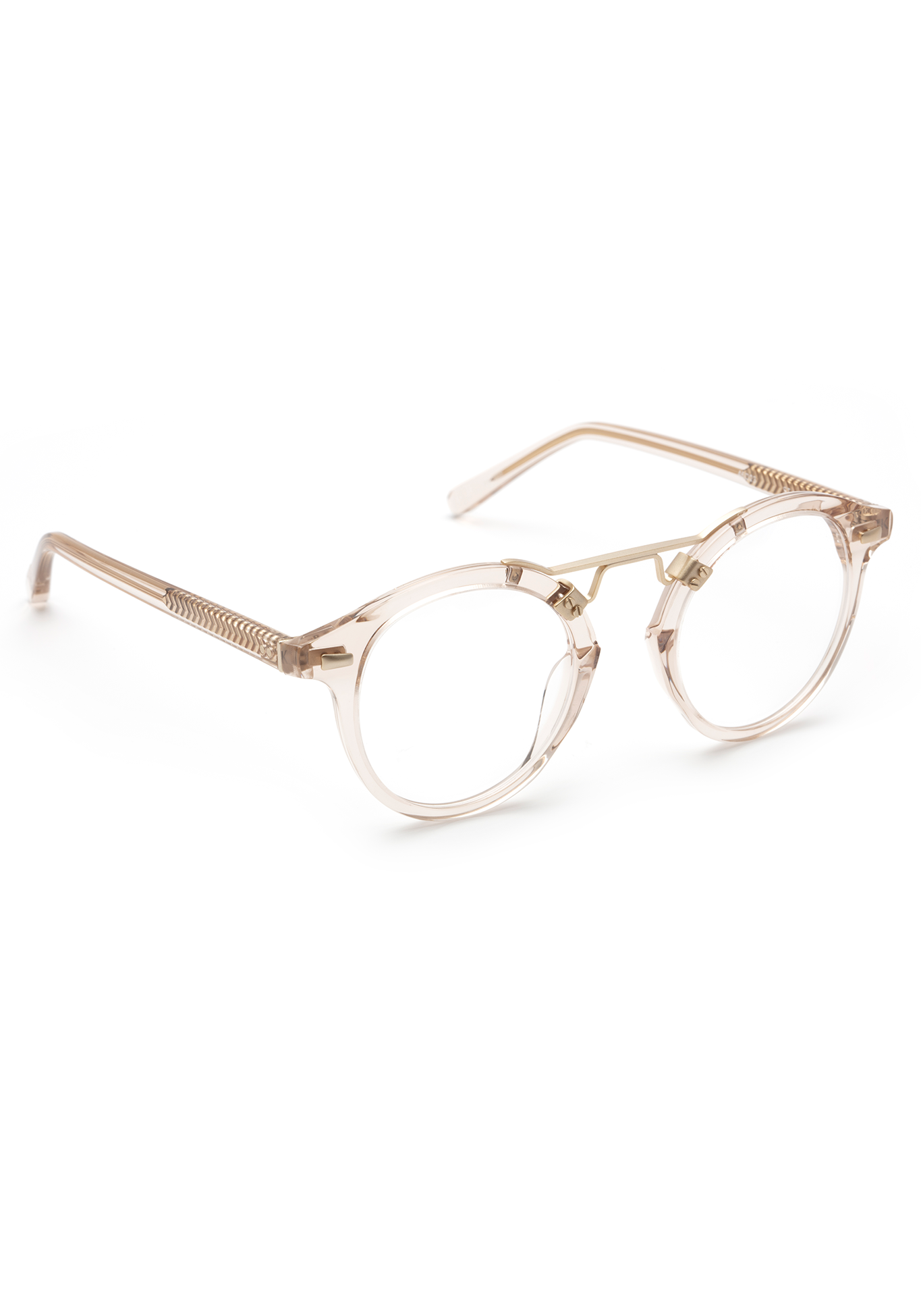 KREWE - ST. LOUIS OPTICAL | Buff Handcrafted, Luxury Pink Acetate Eyeglasses