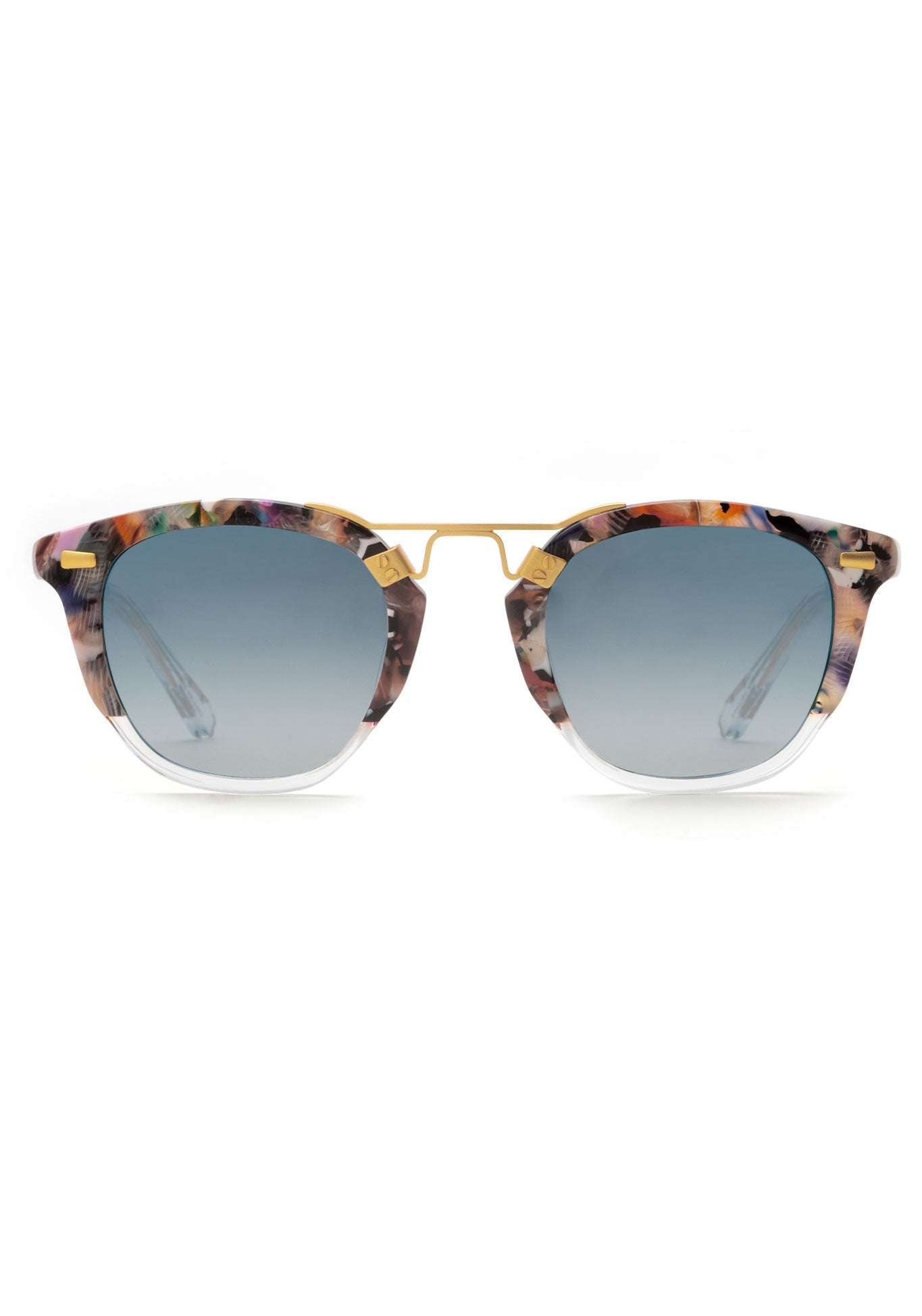 BEAU | Capri to Crystal Mirrored 24K Handcrafted, luxury colorful acetate KREWE sunglasses