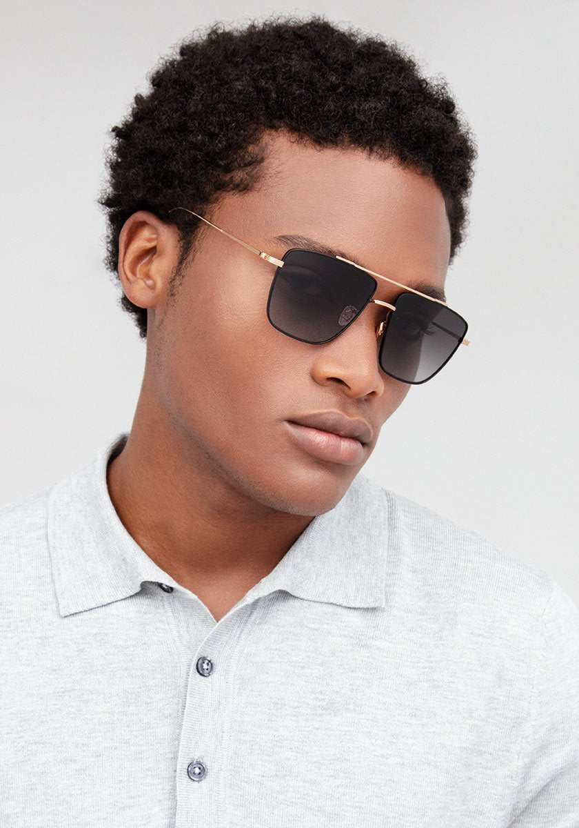 BOLDEN | 24K + Matte Black Handcrafted, Titanium Sunglasses