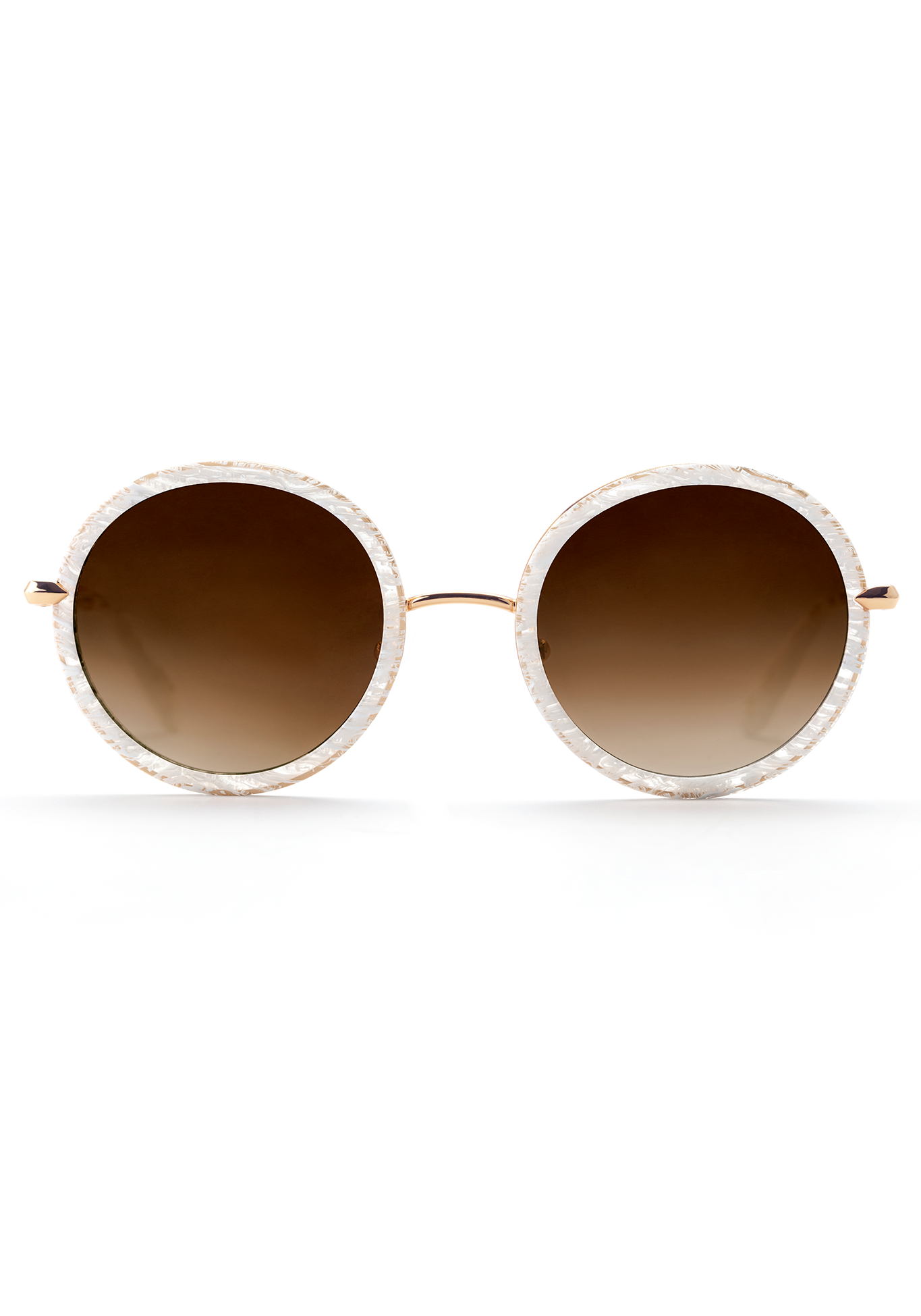 LOUISA | White Linen 24K handcrafted acetate sunglasses