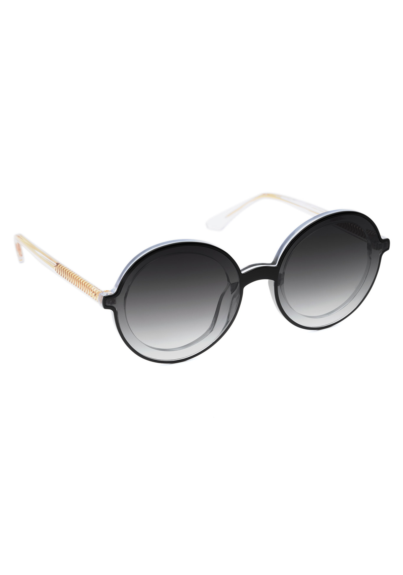 LOUISA NYLON | Black + Crystal Handcrafted, Acetate Sunglasses