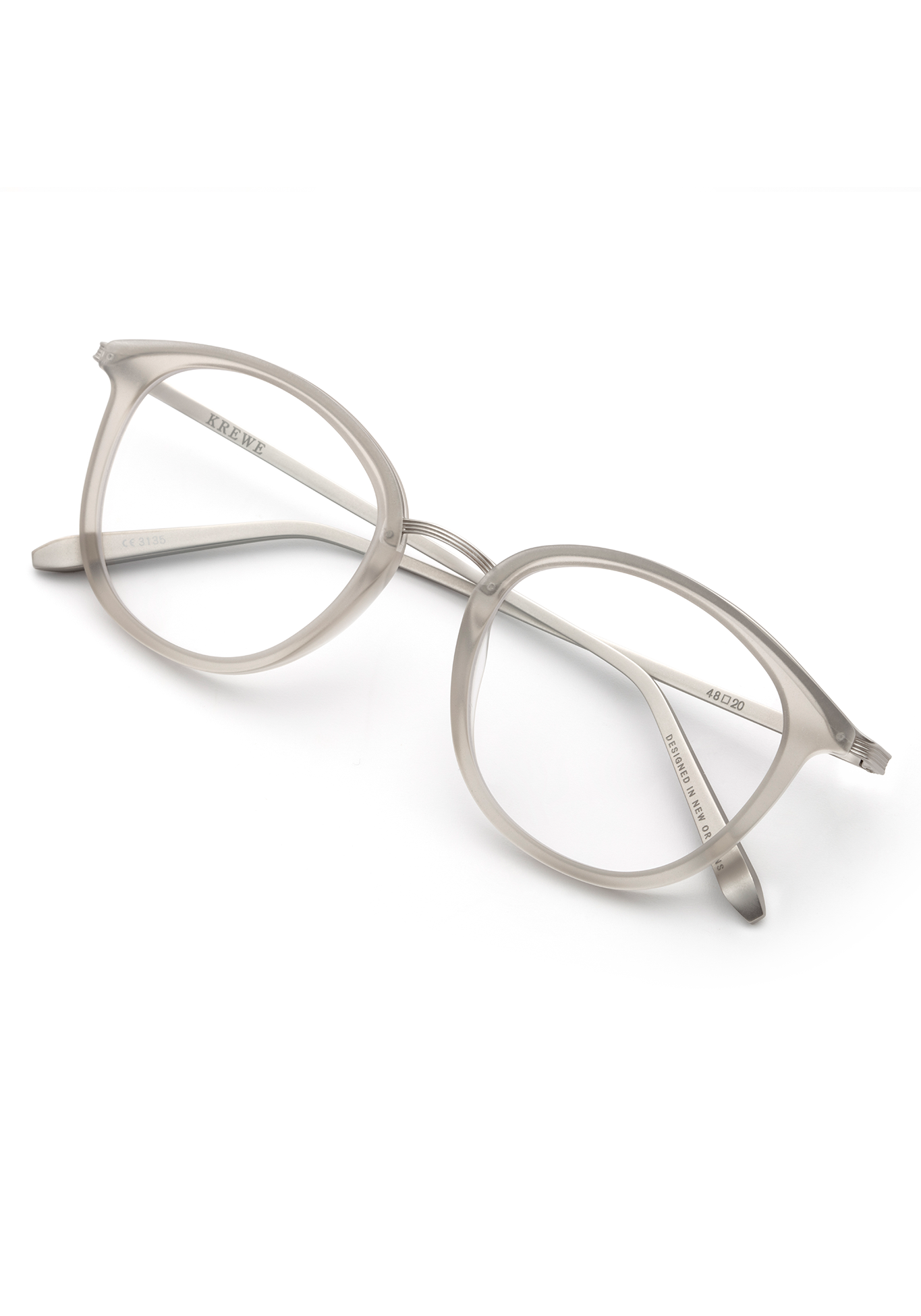 ROCH | Matte Brume + Matte Brite Silver Handcrafted, Acetate Frames