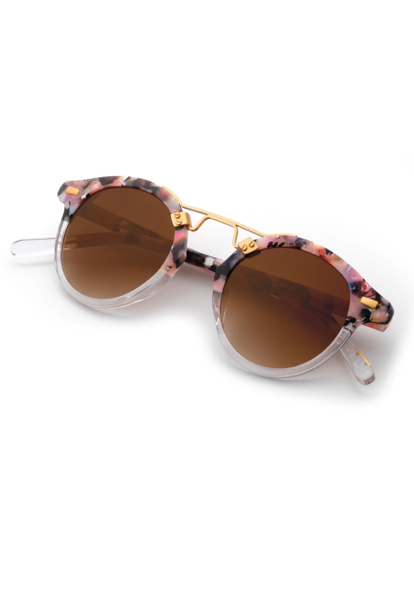 ST. LOUIS CLASSICS | Kokomo to Crystal 24K Handcrafted, luxury, pink acetate KREWE sunglasses