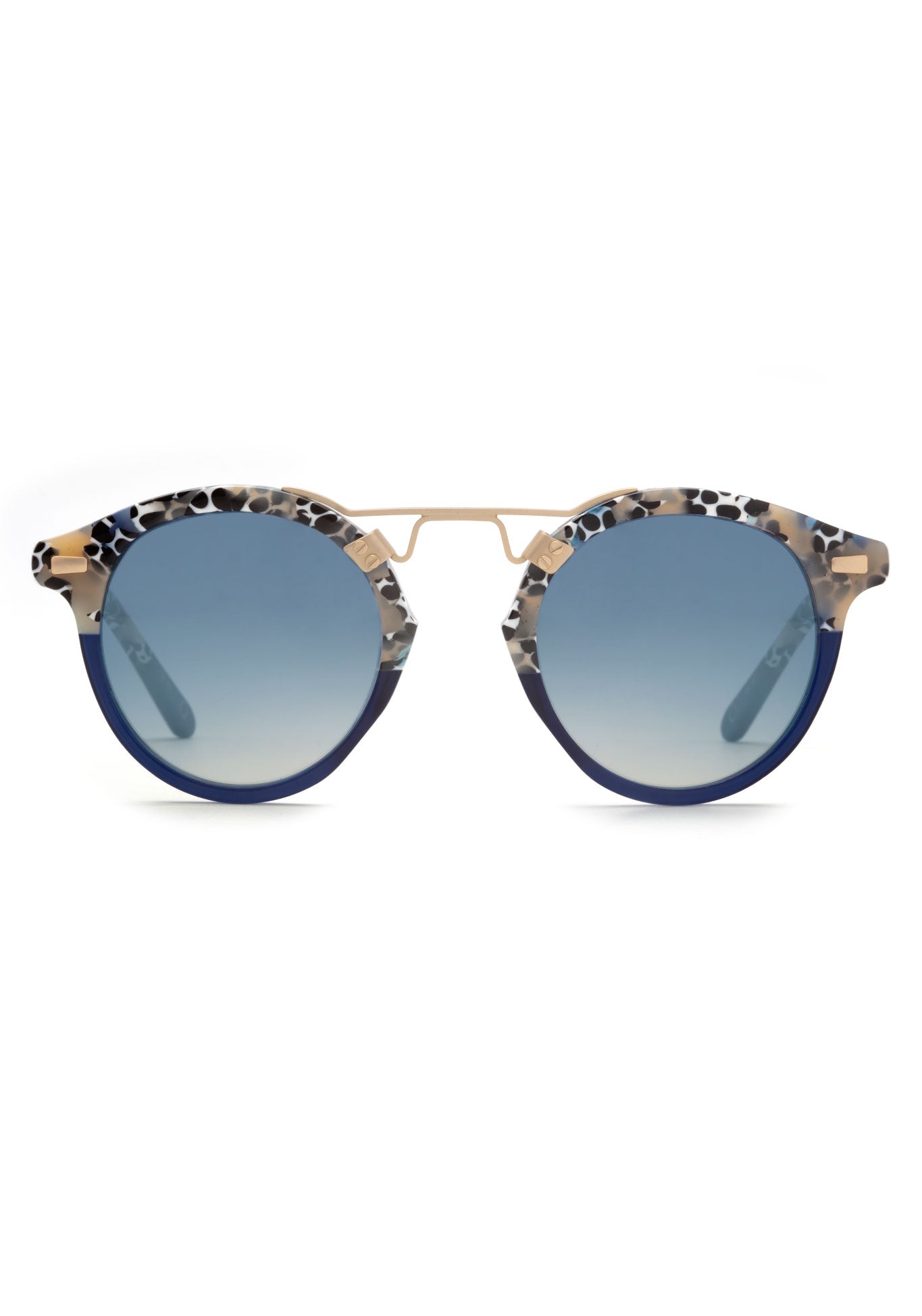  ST. LOUIS MIRRORED | Milano to Midnight 12k handcrafted, luxury, blue acetate KREWE sunglasses